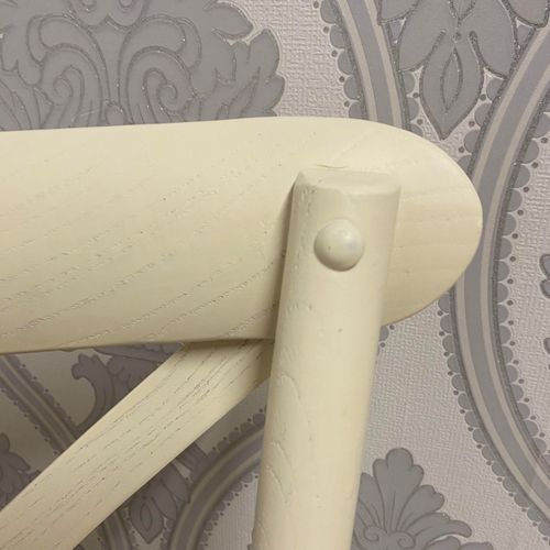 Elegant White French Cross Back Chair - Stackable & Easy to Clean!