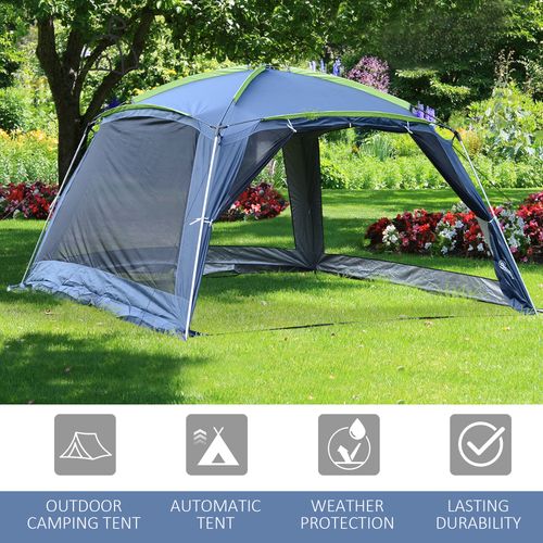 Outsunny 8-Person Camping Tent - Versatile Sun Shelter for Outdoor Adventures