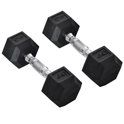 Durable Hexagonal Dumbbells Set - Perfect for Home & Gym Workouts, 2x4kg