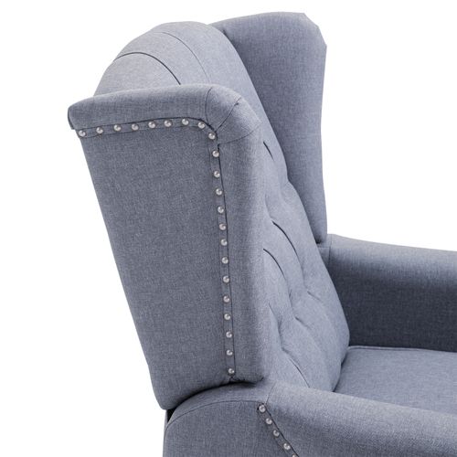 Luxurious Light Grey Recliner Armchair with Footrest - Ultimate Comfort & Style