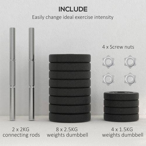 Adjustable 30KG Dumbbell Set – Versatile Weight Training for Home Fitness!