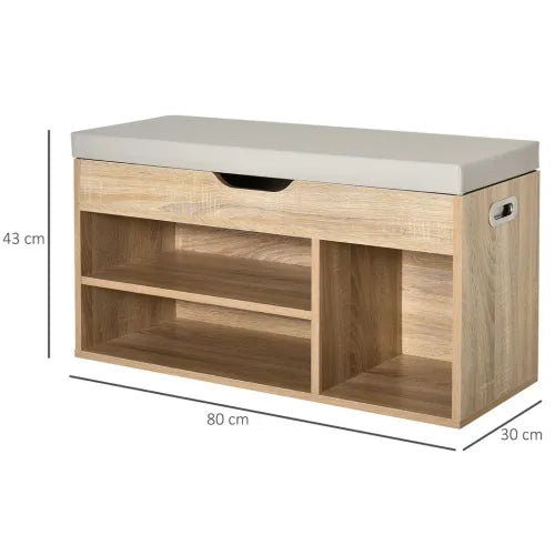 Stylish Shoe Storage Bench with Hidden Compartment & Comfortable Sponge Top
