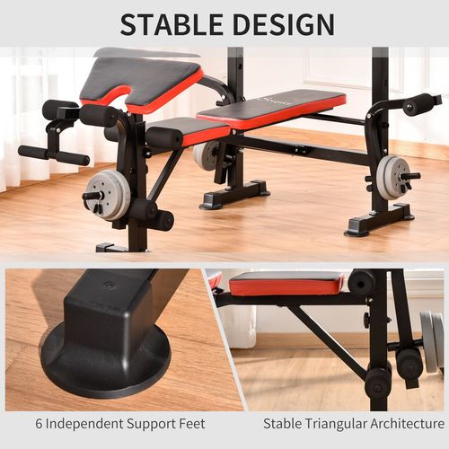 Premium Adjustable Weight Training Bench with Squat Rack & Multi-Functions