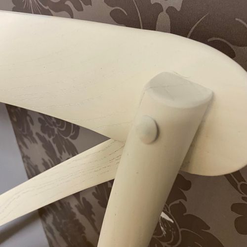 Elegant White French Cross Back Chair - Stackable & Easy to Clean!