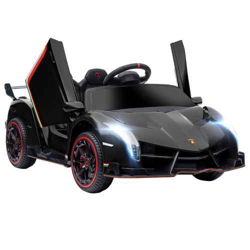 Lamborghini Veneno Kids Electric Ride-On Car with Remote - Black Edition