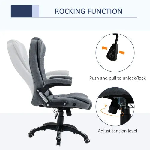 Executive Comfort: High Back Swivel Office Chair with Arms - Dark Grey