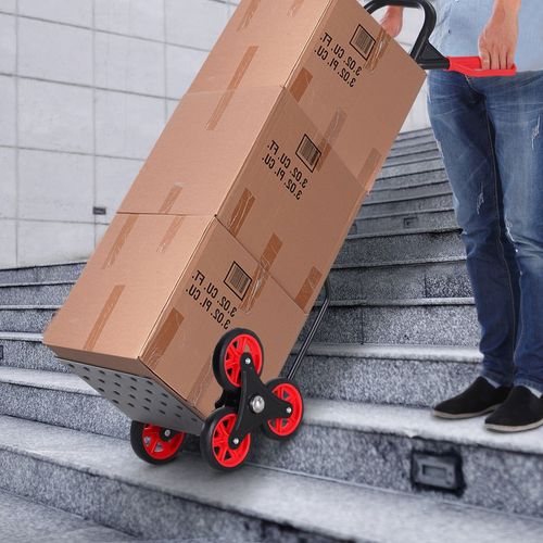 Durhand 6-Wheel Stair Climbing Trolley - Heavy-Duty Folding Hand Cart