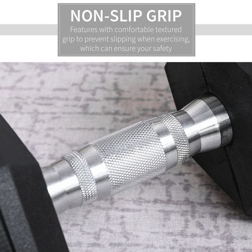 17.5KG Hex Rubber Dumbbell - Portable Strength for Home & Outdoor Workouts