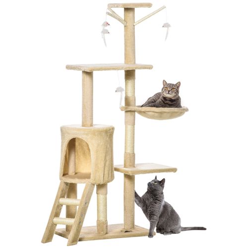 Ultimate Cat Activity Tower - 131cm Scratching Post & Condo with Fun Toys