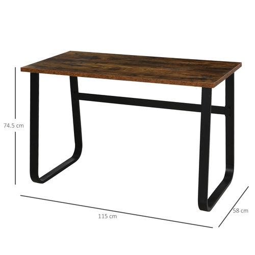 HOMCOM Industrial Writing Desk: Sleek, Sturdy Laptop Station for Home Office