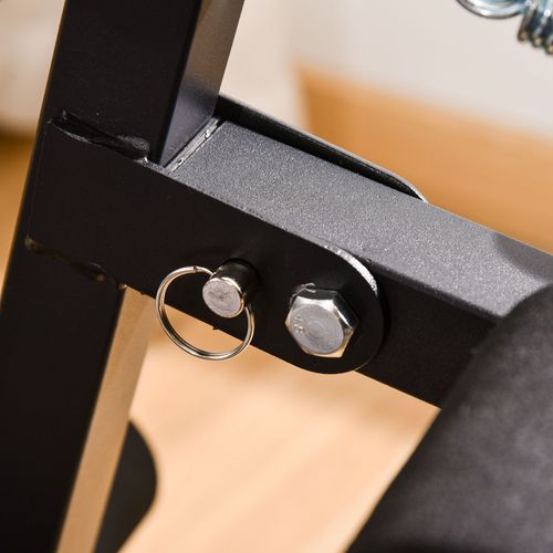 HOMCOM Adjustable Sit-Up Bench with Comfort Headrest & Resistance Ropes