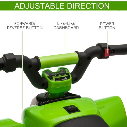 6V Electric Ride-On Car for Toddlers - Big Wheels Adventure in Green!