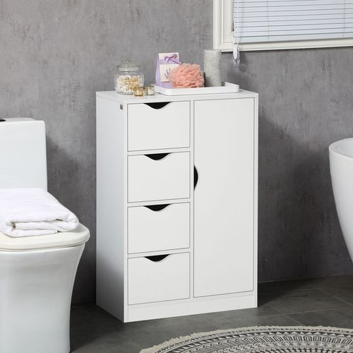 Stylish 4-Drawer Storage Cabinet & Shelf - Perfect for Home and Office Organization