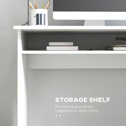 Versatile High Gloss White HOMCOM Computer Desk: Stylish Workstation for Any Space
