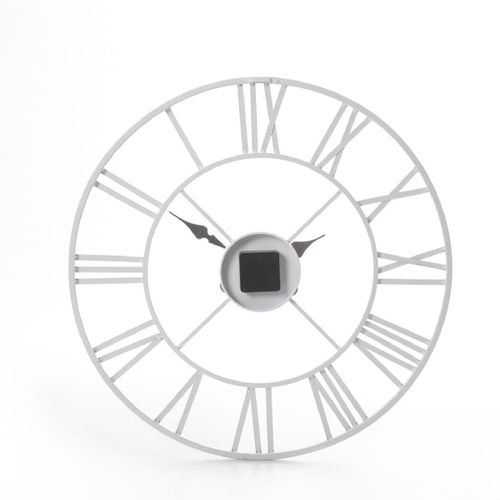 Vintage Elegance: 40CM Metal Skeleton Wall Clock in White