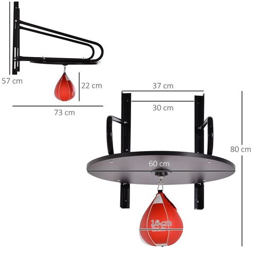 Ultimate Wall-Mounted Speed Bag Platform for Home Boxing Training - HOMCOM