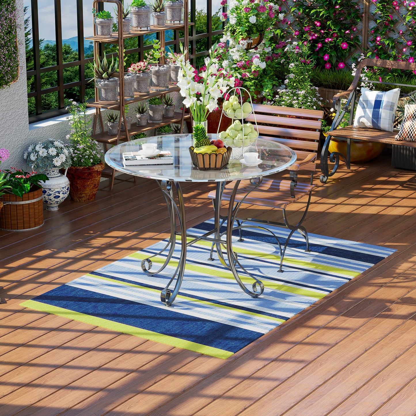 Versatile Reversible Outdoor Rug | Perfect for RVs, Camping & Beach Fun!