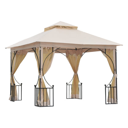 Stylish 3x3m Metal Gazebo: Waterproof, UV-Resistant & Perfect for Gatherings
