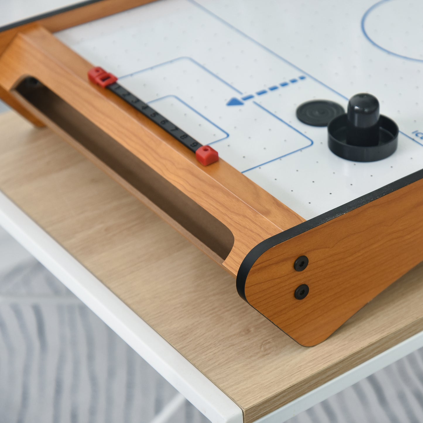 Compact Air Hockey Table with Fan, Scoreboard & Pucks - Fun for All Ages!