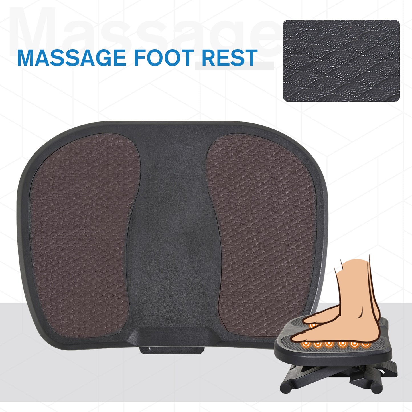 Ergonomic Adjustable Under-Desk Footrest: Elevate Comfort & Posture!