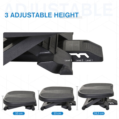 Ergonomic Adjustable Under-Desk Footrest: Elevate Comfort & Posture!