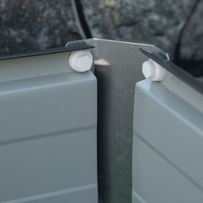 Raised Garden Bed, Elevated Planter Box & Gloves, Grey