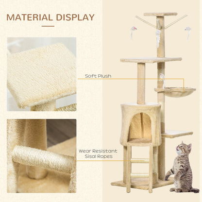 Ultimate Cat Activity Tower - 131cm Scratching Post & Condo with Fun Toys