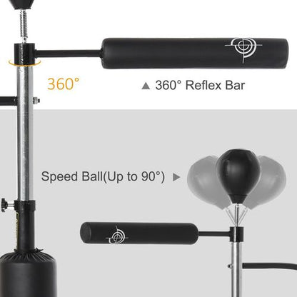 Ultimate 3-in-1 Speedball Punching Bag & Stand for Total Body Workout