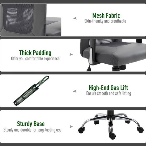 Ergonomic High Back Mesh Office Chair with Adjustable Headrest & Armrests