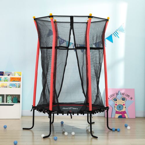 Safe & Fun HOMCOM 5.4FT Kids Trampoline with Enclosure - Perfect for Ages 3-10!