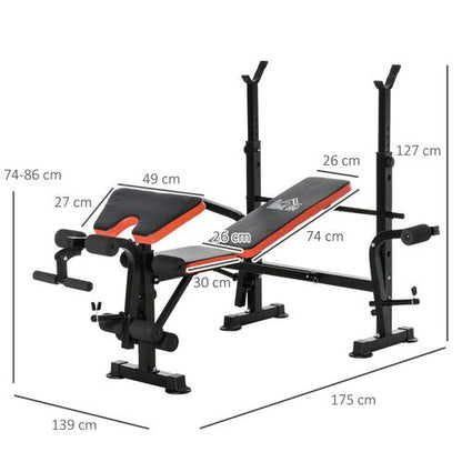 Premium Adjustable Weight Training Bench with Squat Rack & Multi-Functions