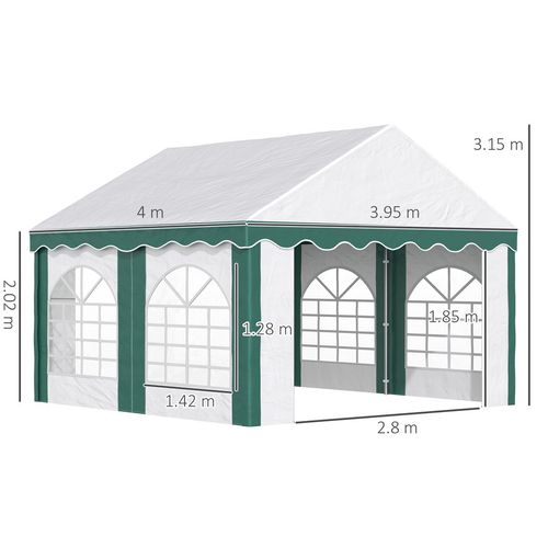 Premium 4x4m Party Tent Gazebo with Double Doors - Ideal for All Events!