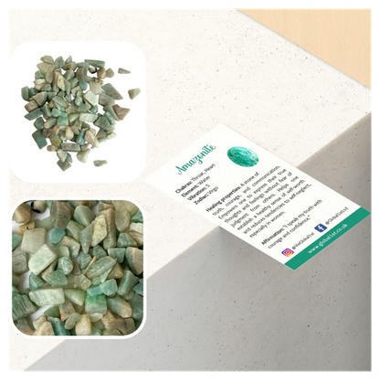 250g Amazonite Gem Chips - Unique Healing Stones for Jewelry & Crafts