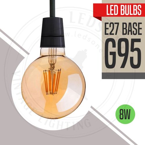 Vintage Edison LED Light Bulb 5-Pack, G95 8W E27 - Antique Charm & Modern Efficiency