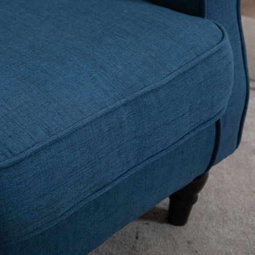 Vintage Comfort: HOMCOM Tufted Blue Accent Armchair - Stylish & Sturdy