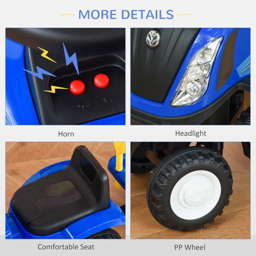 Ride On Tractor Toddler Walker Foot To Floor Slider 12-36 Months Blue HOMCOM