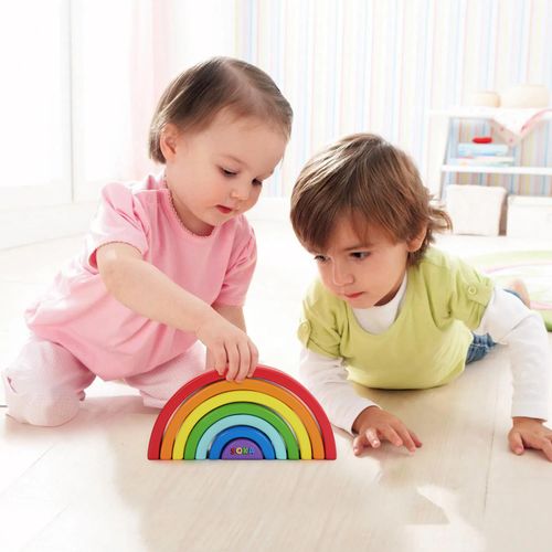 SOKA Rainbow Stacker: Fun & Eco-Friendly Wooden Play Set for Creative Learning!