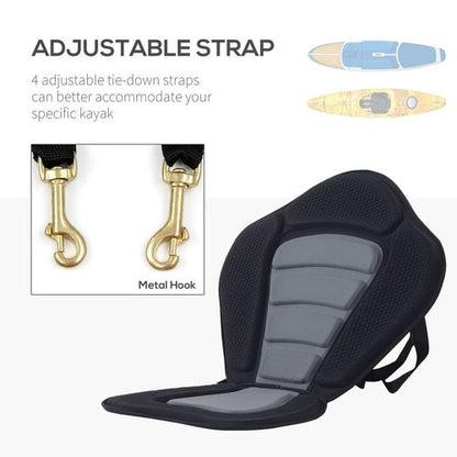 Comfort Plus: Detachable Padded Kayak Seat & Backrest for Ultimate Water Enjoyment