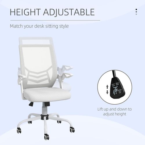 Vinsetto Ergonomic Mesh Office Chair with Lumbar Support - Adjustable & Stylish