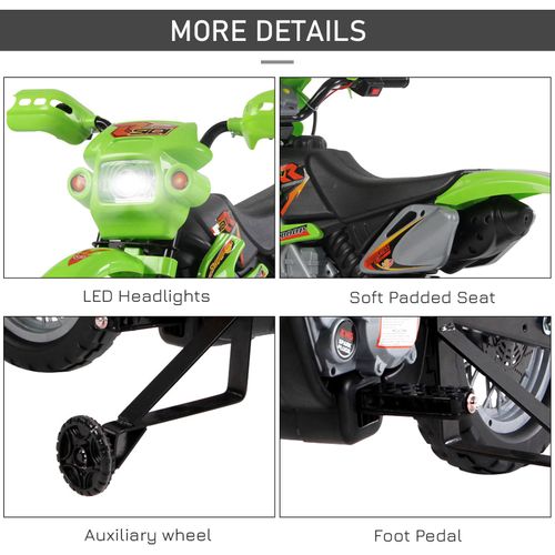 Adventure Rider 6V Kids Electric Moto for Ages 3-6 - Green Fun Awaits!