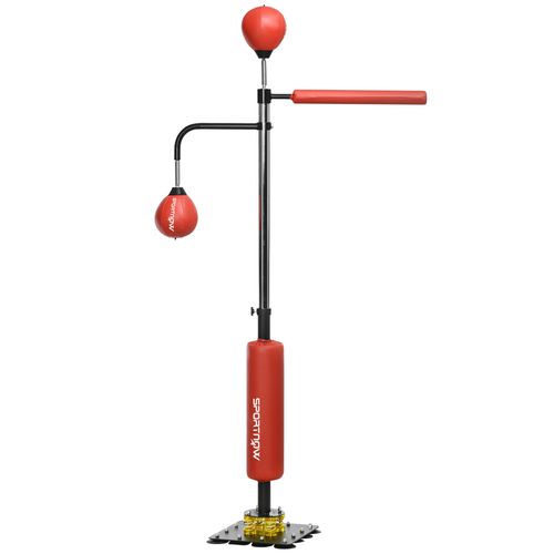 SportNow Freestanding Punching Bag with Reflex Bar & Adjustable Speed Balls