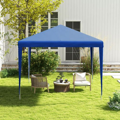Outsunny 2.7m Blue Garden Gazebo - Stylish Party Canopy & Wedding Tent
