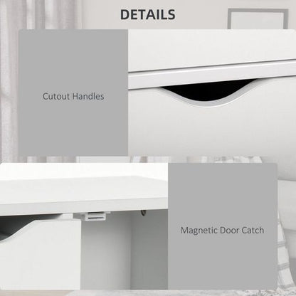 Stylish 4-Drawer Storage Cabinet & Shelf - Perfect for Home and Office Organization