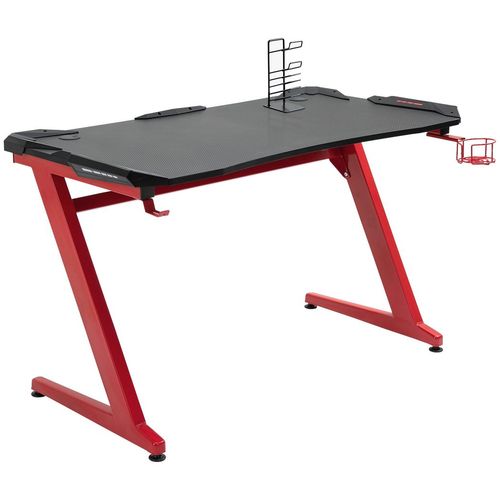 Ultimate Gaming Desk: Cup Holder, Headphone Hook & Ergonomic Design