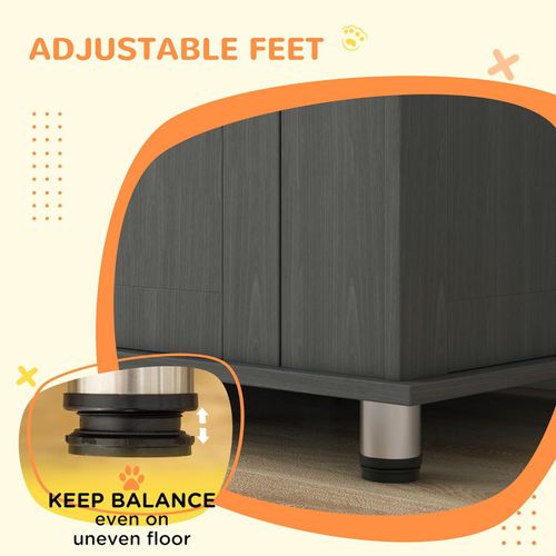 PawHut Dual-Function Dog Crate & Stylish Side Table - Secure & Chic Design