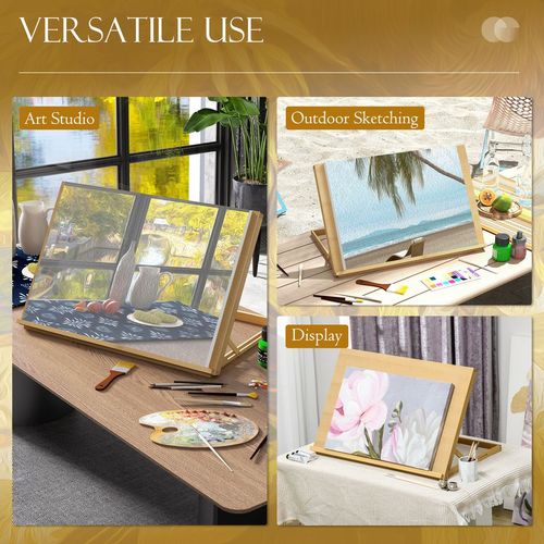 Vinsetto Adjustable Beechwood Desktop Easel – Unleash Your Artistic Genius!