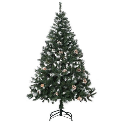 5FT Snow-Flecked HOMCOM Artificial Christmas Tree - Effortless Festive Elegance