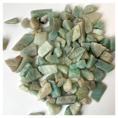 250g Amazonite Gem Chips - Unique Healing Stones for Jewelry & Crafts