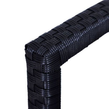Outsunny Stylish Black Rattan 2-Seater Garden Bench - Perfect for Relaxing Outdoors