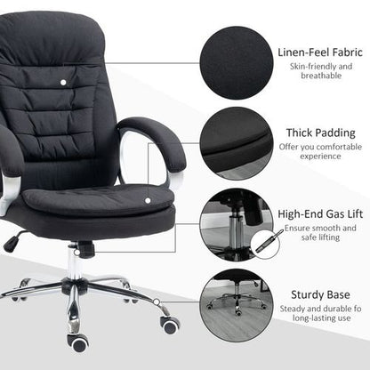 Ergonomic Executive Office Chair - 360° Swivel, Adjustable Height, Premium Comfort